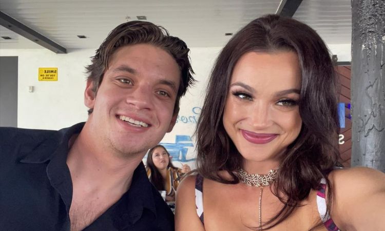 Natalie Zettel with her fiance, Noah Warren. 